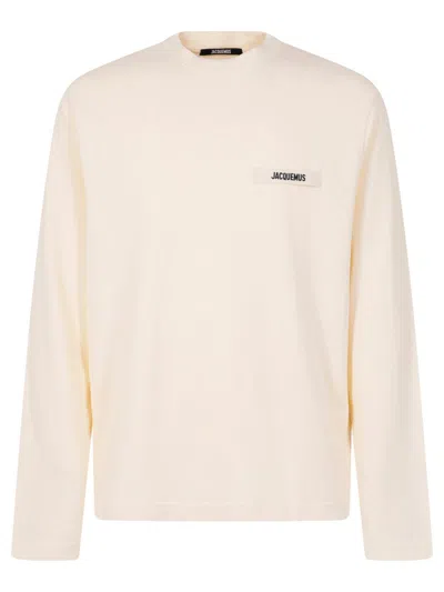 Jacquemus Le T-shirt Gros Grain Manches Longues Clothing In Neutral