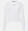 Jacquemus The Gros Grain Long-sleeved T-shirt In Weiss