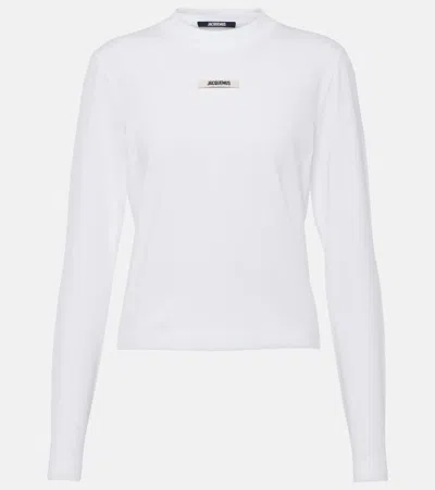 Jacquemus The Gros Grain Long-sleeved T-shirt In White