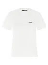 Jacquemus Le Tshirt Gros Grain Mc In White