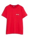 Jacquemus Crew Neck Short Sleeve Tops With Ribbed Detail In Red