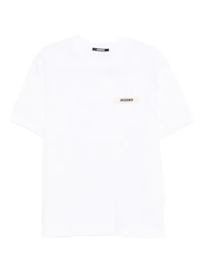 Jacquemus Le T-shirt Gros Grain T-shirt In White