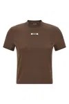 Jacquemus The Grosgrain Long-sleeved T-shirt In Brown