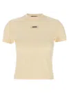 Jacquemus Le Tshirt Gros Grain In Nude