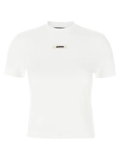 Jacquemus 'le T-shirt Gros-grain' T-shirt In White