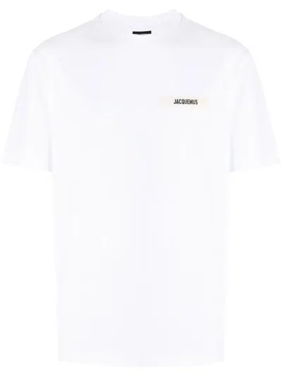Jacquemus T-shirt Le T-shirt Gros-grain In White