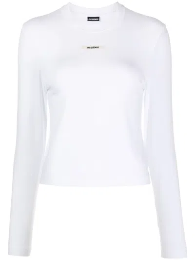 Jacquemus The Gros Grain Long-sleeved T-shirt In White