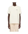 Jacquemus 'le T-shirt Gros Grain' Beige T-shirt With Logo Patch On The Front In White