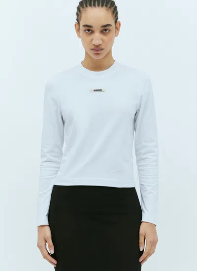 Jacquemus Le T-shirt Gros Grain In White