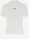 Jacquemus Relaxed Fit Crew-neck T-shirt With Front Print In White