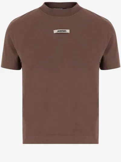 Jacquemus Le T Shirt Grosgrain In Brown
