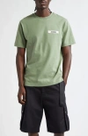 Jacquemus Le T-shirt Grosgrain Cotton Logo T-shirt In Green