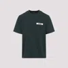 Jacquemus Mens Le Tshirt Gros Grain Brand-patch Regular-fit Cotton-jersey T-shirt Dark Green In Dark Green