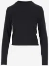 Jacquemus The Gros Grain Logo-detail Long-sleeve Top In Black