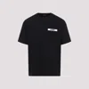 Jacquemus Grosgrain Crewneck T-shirt Short Sleeves In Black