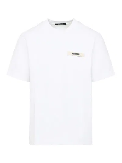 Jacquemus T-shirt Le T-shirt Gros-grain In White