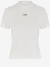 Jacquemus Relaxed Fit Crew-neck T-shirt With Front Print In White