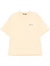 Jacquemus Yellow T-shirt With Logo On The Front And Print On The Back In 黄色