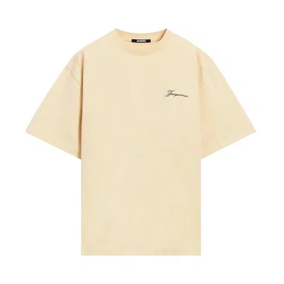 Pre-owned Jacquemus Le T-shirt Halteres 'athletic Club Beige' | Tan | Men's Size Xxl