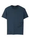 Jacquemus Mens Dark Navy Logo-embroidered Cotton T-shirt