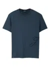 Jacquemus Mens Dark Navy Logo-embroidered Cotton T-shirt In Blue