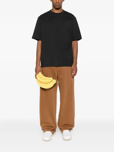 Jacquemus Le T-shirt J Manches Courtes In Black