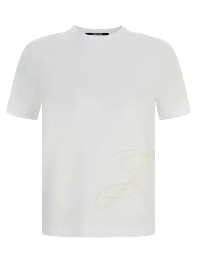 Jacquemus T-shirt With Embroidered "j" In White