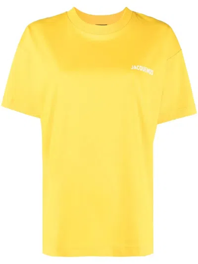 Jacquemus T-shirt With Logo In Yellow