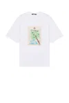 Jacquemus 'le T-shirt Marino' White Crewneck T-shirt With Maxi Print On The Front In Arty Hotel White