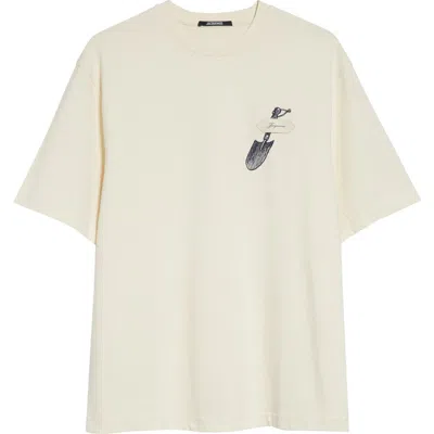 Jacquemus Le T-shirt Pelle Embroidered T-shirt In Neutral
