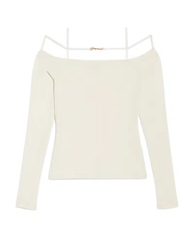 Jacquemus Le T-shirt Sierra Cotton Top In White