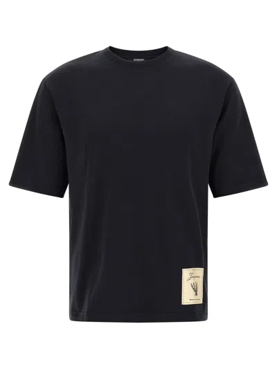 Jacquemus Torneo Patch Crew Neck Short Sleeve T Shirt In Black