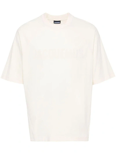 Jacquemus Le T-shirt Typo T-shirt In Neutral