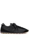 Jacquemus Le Tennis Sneakers In Hydro-treated Suede And Nylon Shoes In Black