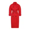 Jacquemus Belted Trench Coat With Structured Collar In Red