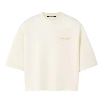 Jacquemus Le Tshirt Corto In Neutral