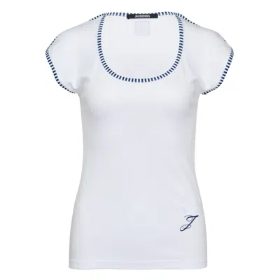 Jacquemus Espiral Cotton Jersey T-shirt In White