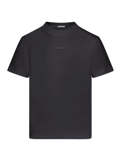 Jacquemus Le Tshirt Gros Grain In Black