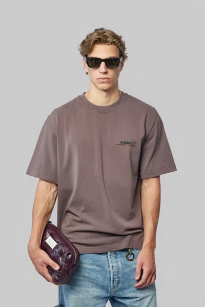 Jacquemus Le Tshirt Gros Grain In Brown