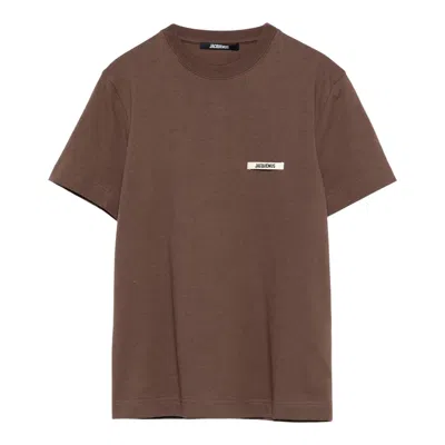 Jacquemus Le T-shirt Gros Grain Manches Courtes In Neutral