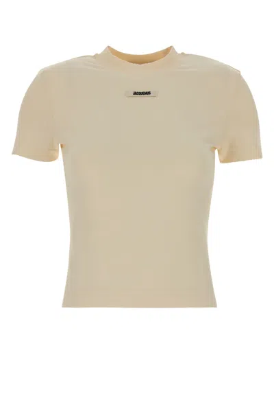 Jacquemus Le Tshirt Gros Grain In Neutral