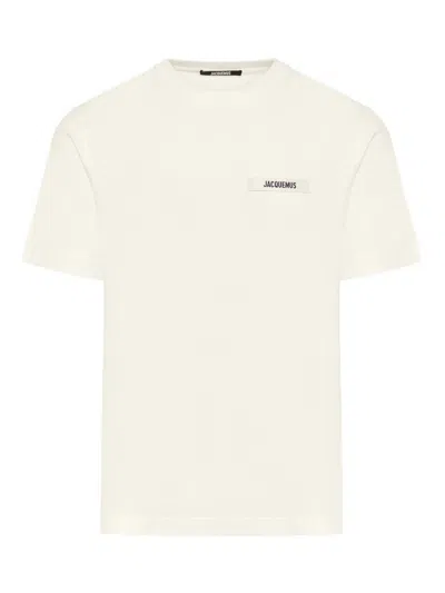 Jacquemus Le T-shirt Gros Grain Cotton T-shirt In Neutral
