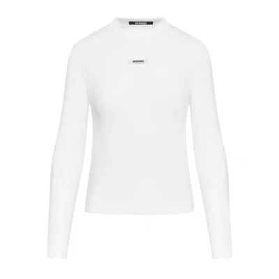 Jacquemus Le Tshirt Gros Grain In White