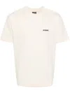 Jacquemus Relaxed Fit White T-shirt With Subtle Logo Patch In White