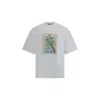 Jacquemus 'le T-shirt Marino' White Crewneck T-shirt With Maxi Print On The Front In White