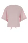 Jacquemus Pink Solid Round Neck T-shirt In Pink