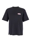 Jacquemus Le T-shirt Stazione Blu Crewneck T-shirt With Logo Patch On The Front In Cotton Jersey Man