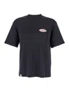 Jacquemus Le T-shirt Stazione Blu Crewneck T-shirt With Logo Patch On The Front In Cotton Jersey Man