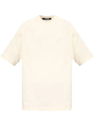 Jacquemus Le Tshirt Typo In Lightbeige