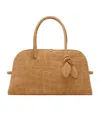 Jacquemus 'le Turismo' Beige Handbag With Crocodile Effect And Logo Embossed On The Front In Brown